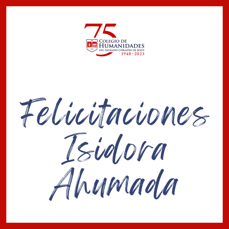 Felicitaciones Isidora Ahumada