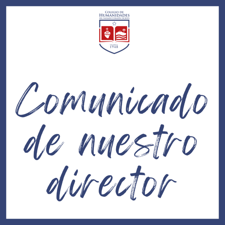 Comunicado de nuestro director