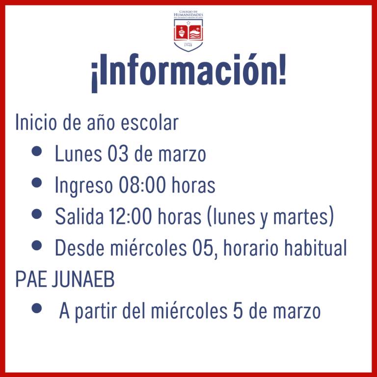 Inicio año escolar 2025