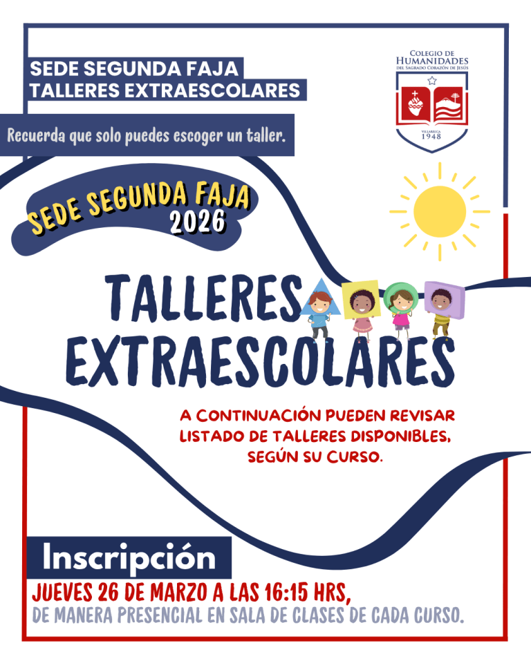 Inscripción de talleres extraescolares 2026, Sede segunda faja.