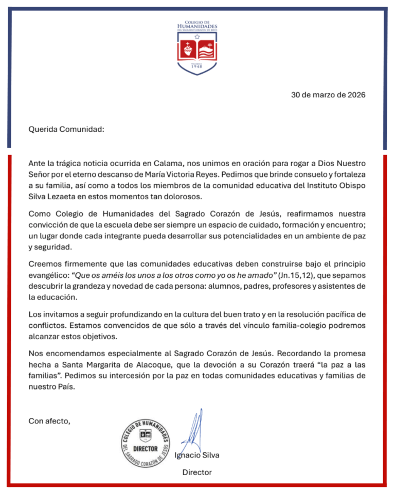 Carta del director Sr. Ignacio Silva.